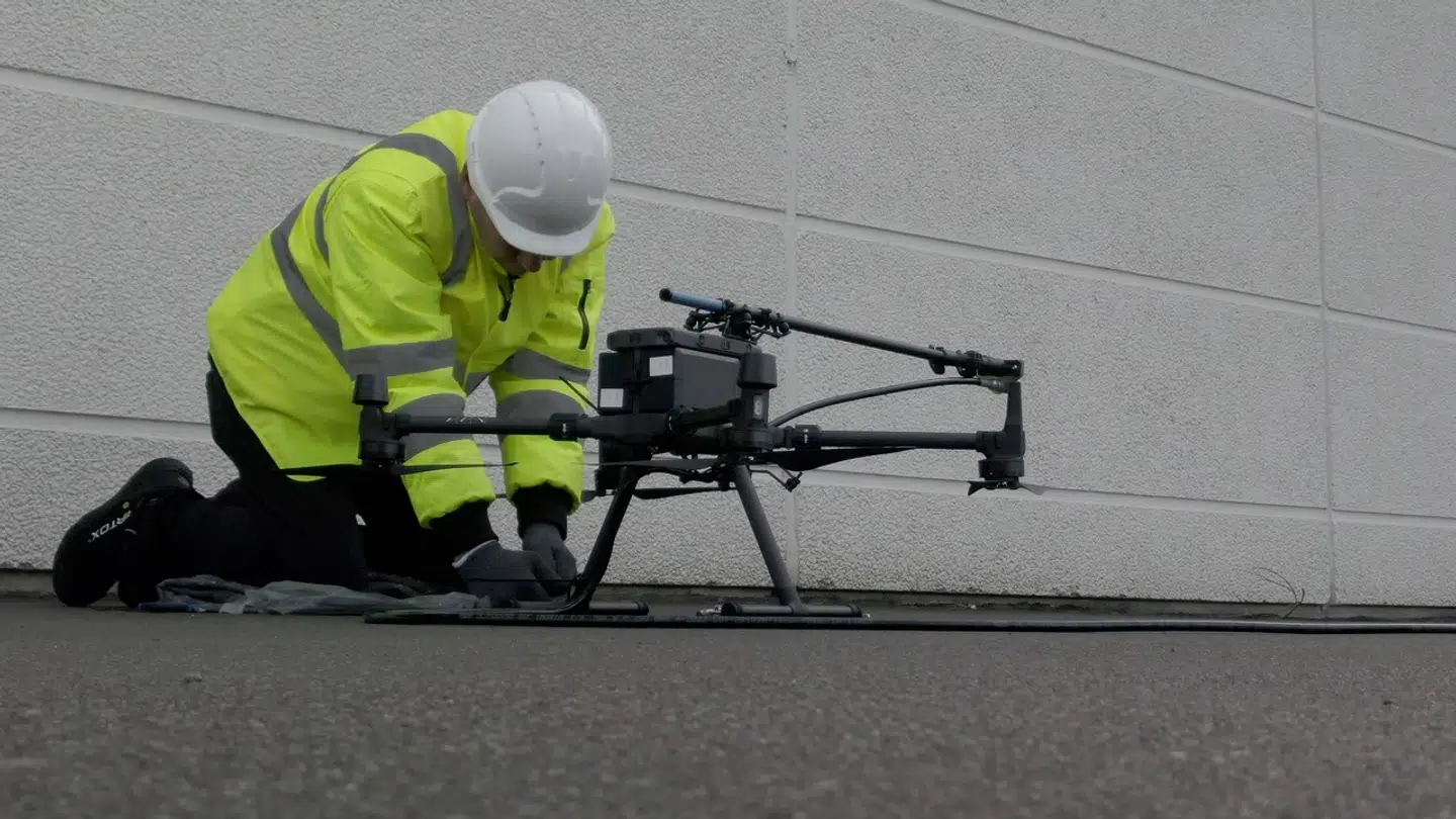 Her ses en af Dronefirmaets droner.