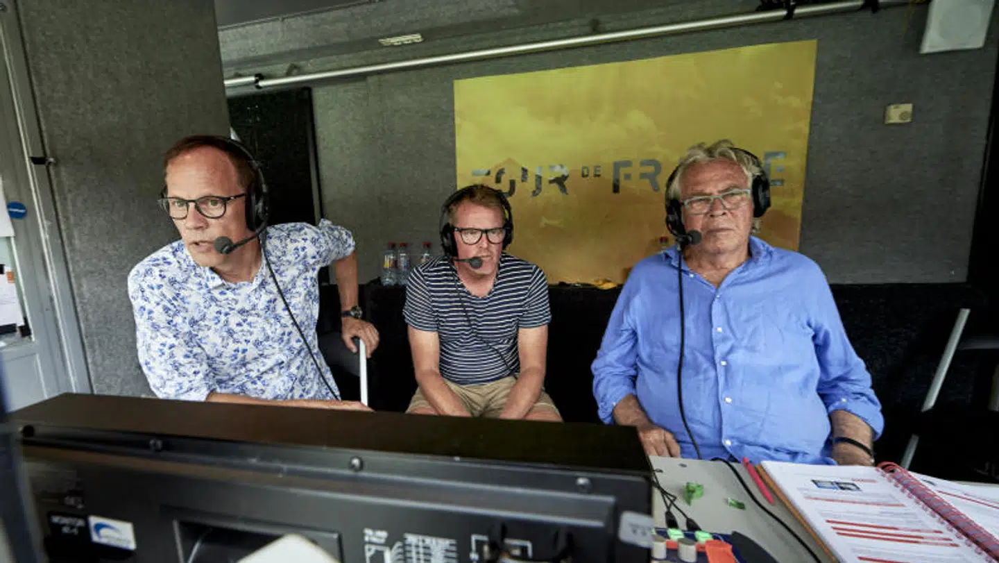 Dennis Ritter, Rolf Sørensen og Jørgen Leth under Tour de France.
