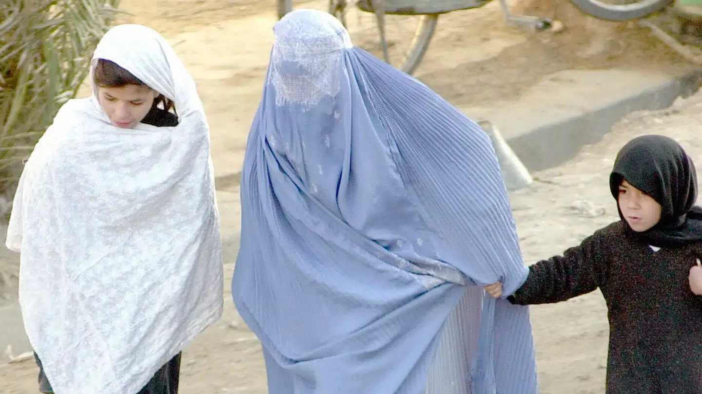 Kvinder har brugt internettet til at få undervisning, eftersom deres adgang til uddannelse er blevet indskrænket. AFP PHOTO/Banaras KHAN.