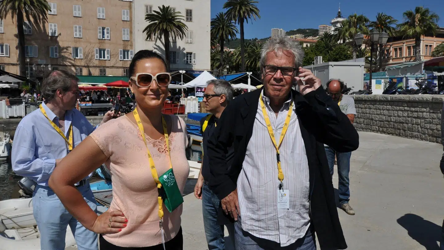 Stéphanie Surrugue og Jøren Leth under Tour de France i 2013.