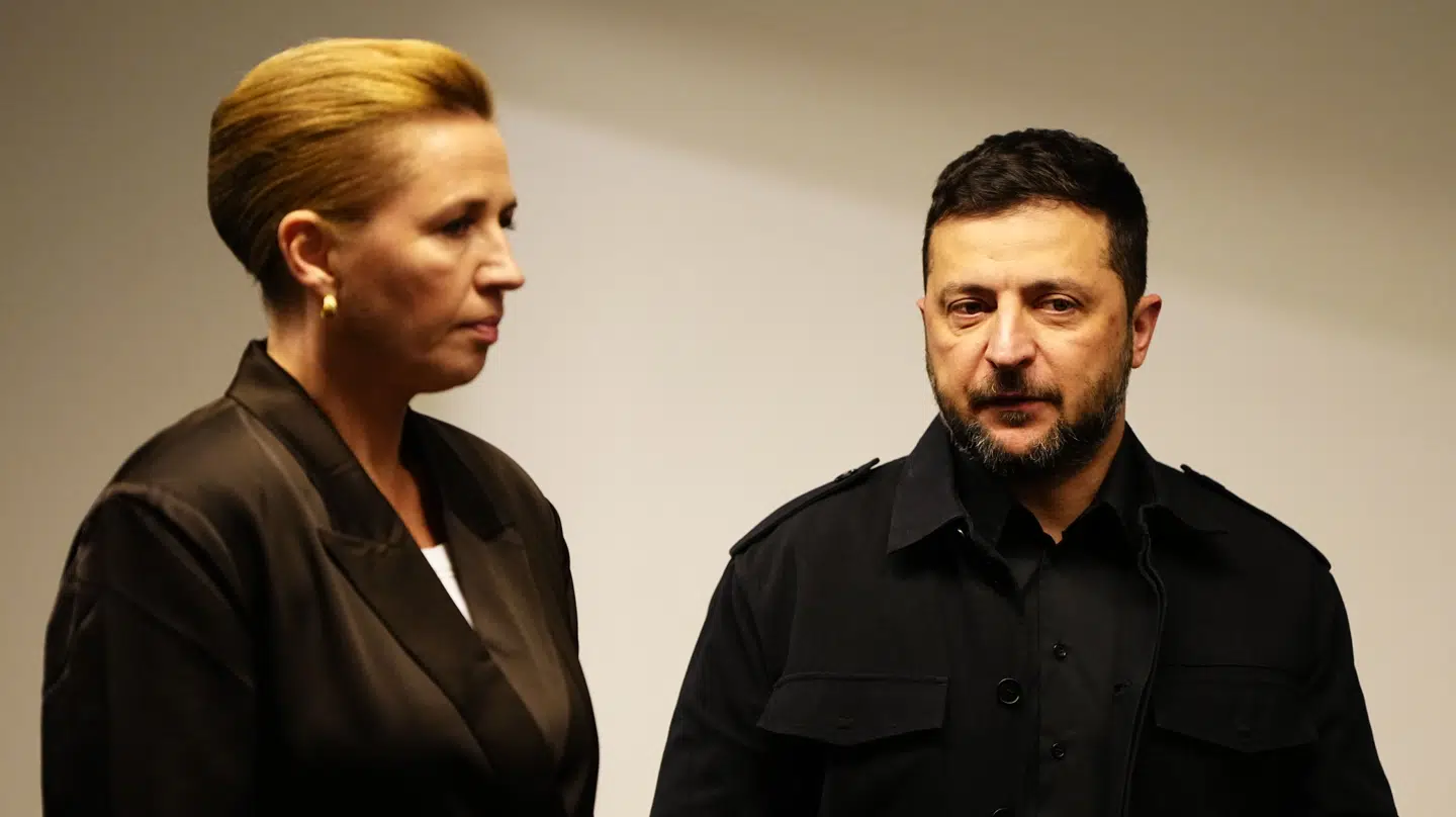 Danmarks statsminister Mette Frederiksen mødes med Ukraines præsident Volodymyr Zelenskyj forud for EU-topmødet i Bella Center i København torsdag den 2. oktober 2025. På topmødet i Bella Centret er præsident Zelenskyy én af hovedtalerne,