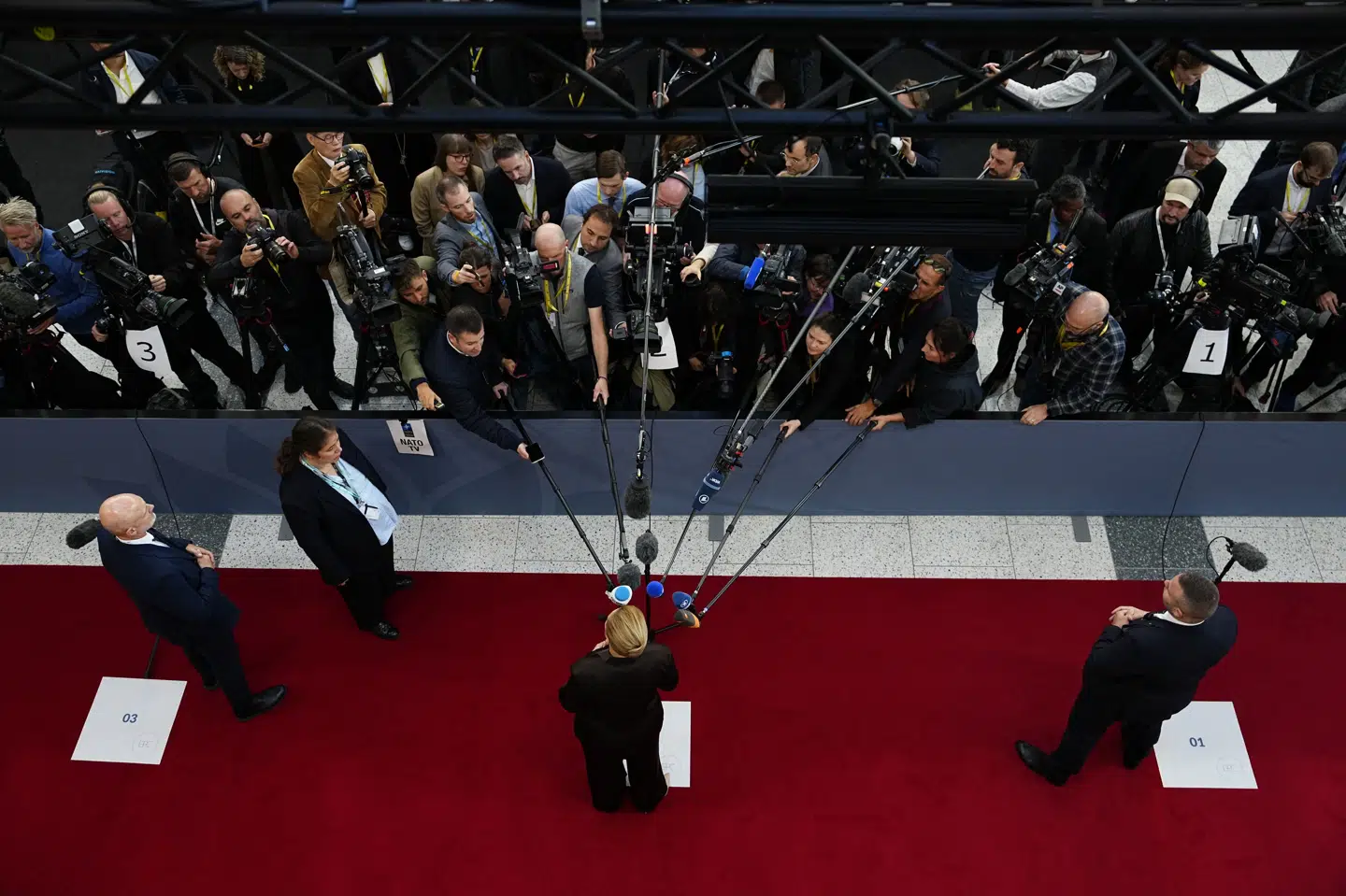 Statsminister Mette Frederiksen er torsdag til stede i Bella Center, hvor der afholdes topmøde.