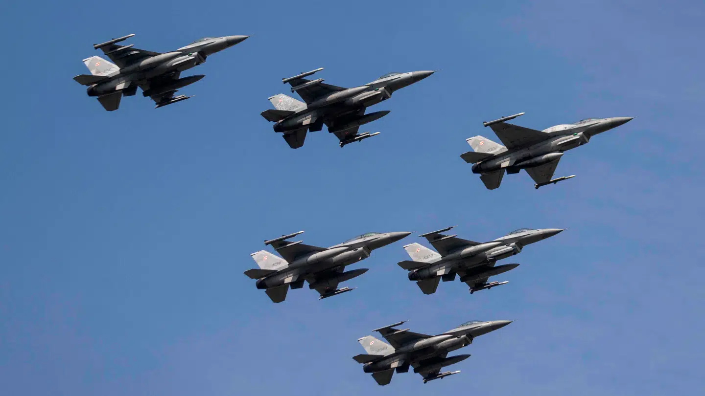 De polske F-16-fly var ikke i aktion i denne omgang.
