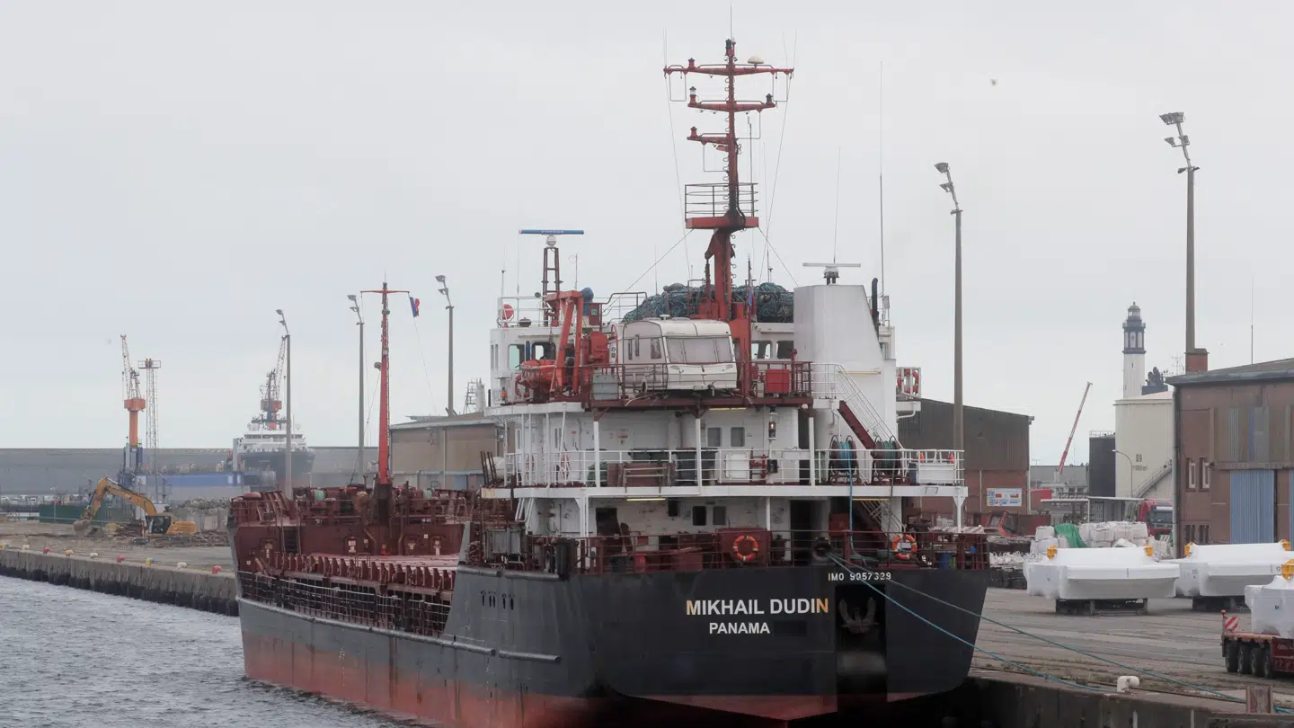 Mikhail Dudin i havnen i Dunkerque i Frankrig i september 2022.