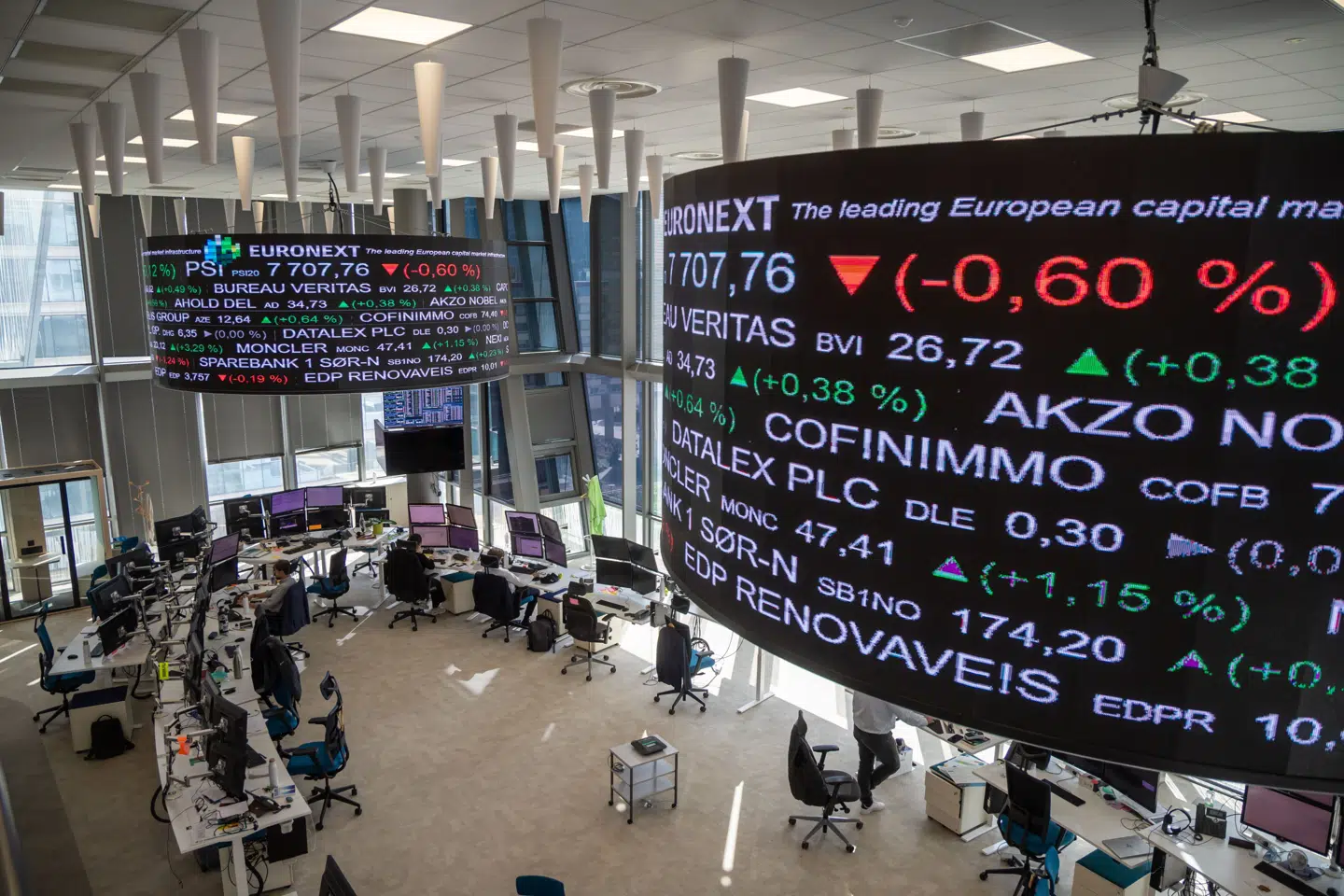 I finansdistriktet 'La Defense' i Paris ligger det franske hovedkvarter for børsen Euronext.