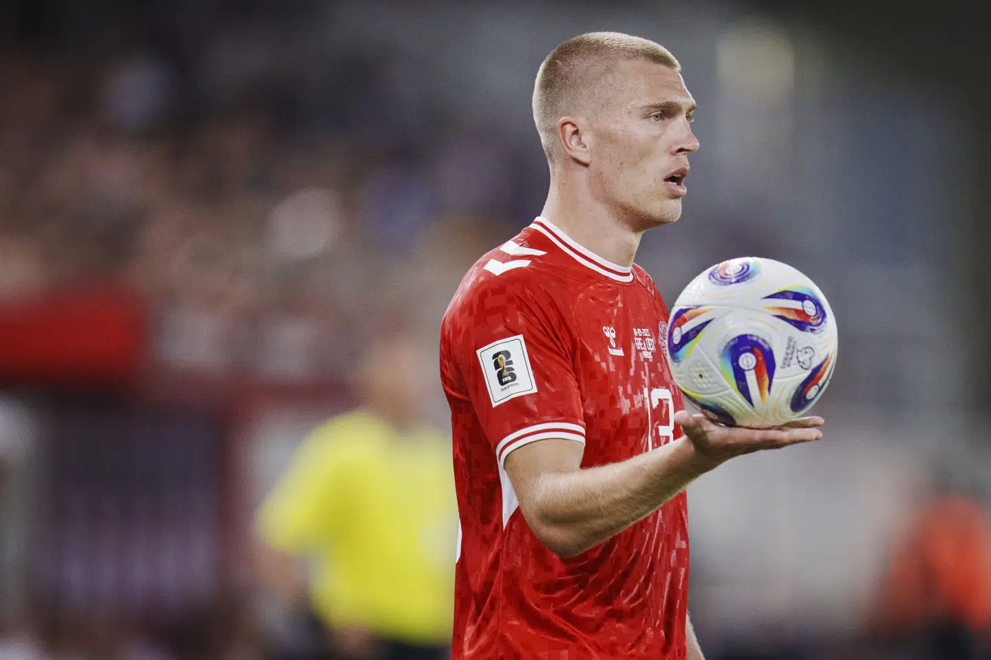 Rasmus Nissen Kristensen har med undtagelse af den sidste halve time i en testkamp i sommer fået fuld spilletid i alle Danmarks kampe i 2025. (Arkivfoto).