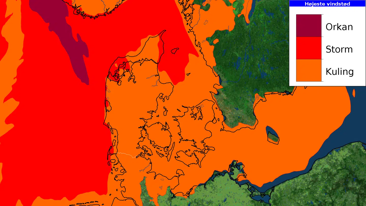I løbet af natten tager 'Amy' mere og mere fat. I Vendsyssel vil stormen for alvor kunne mærkes.