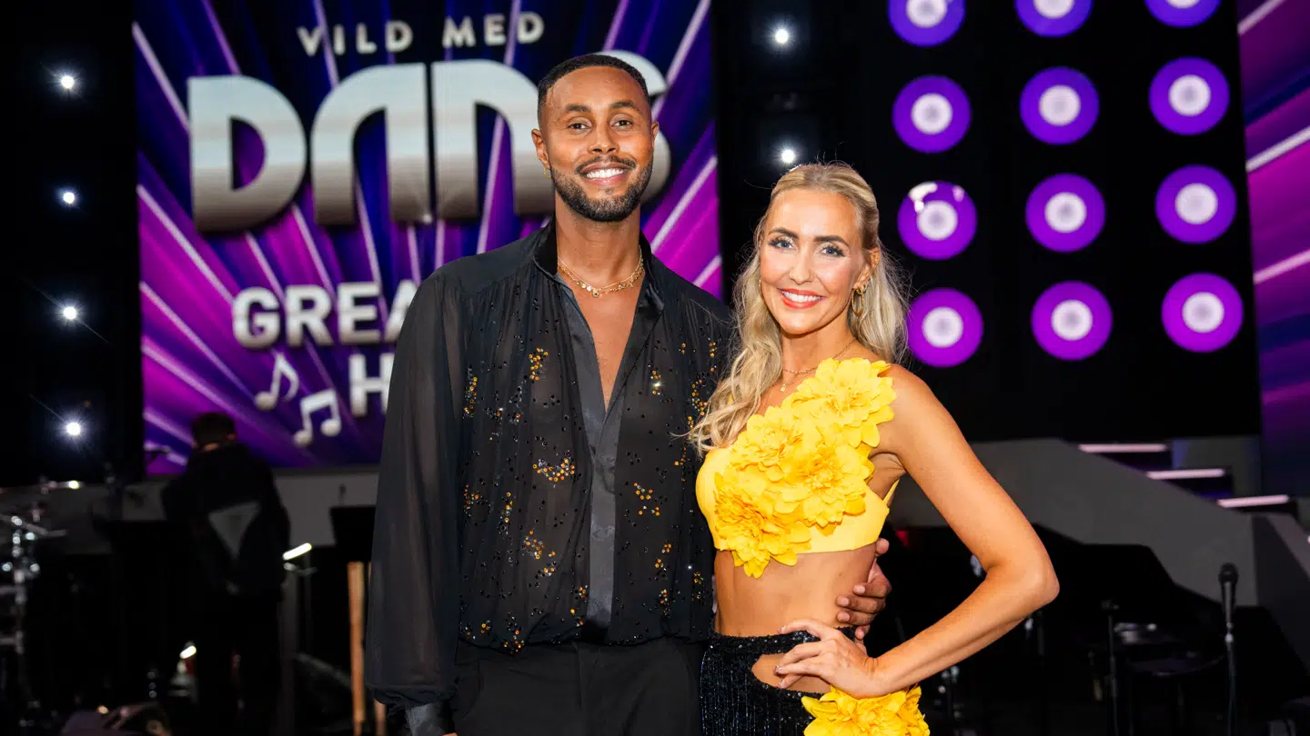 Mohamed 'Skinz' Ahmed og Mille Funk ved 'Vild med Dans 2025'.
