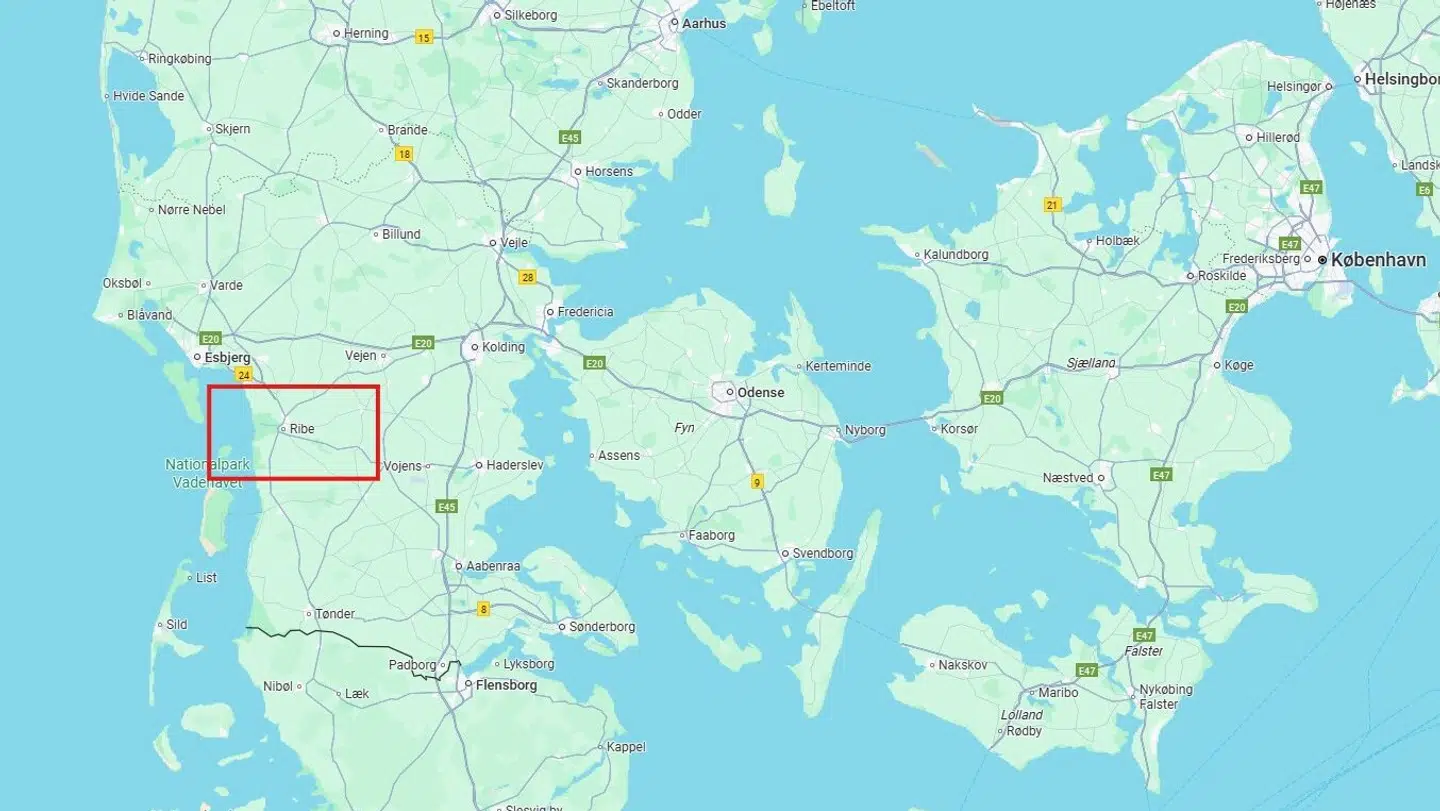 Næsten 2000 borgere i Ribe er lørdag morgen uden strøm.