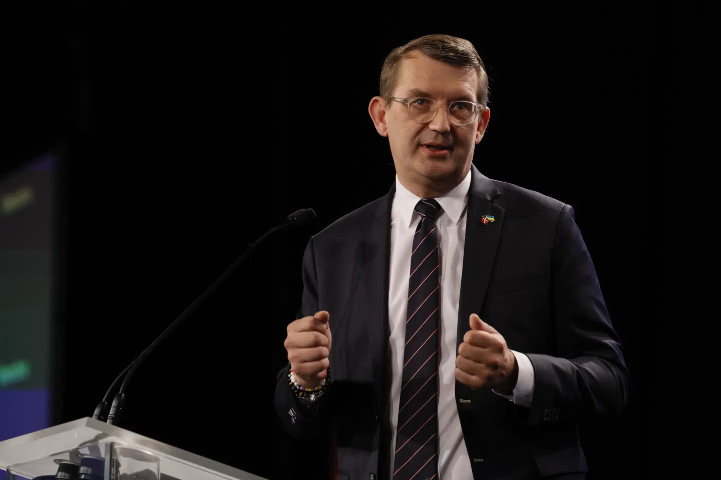 Formand Troels Lund Poulsen holder sin formandstale ved Venstres landsmøde i Odense Congress Center.