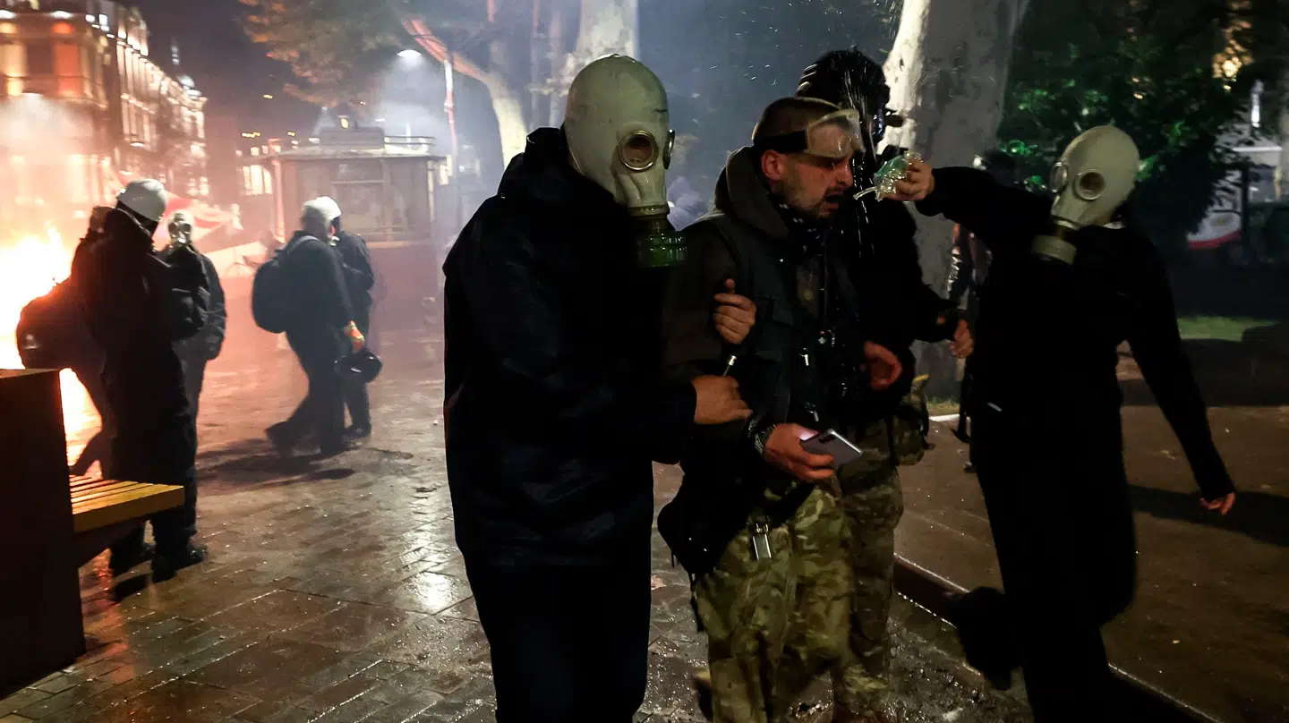 Demonstrationerne har varet, siden Georgiens Drøm erklærede valgsejr i oktober sidste år.