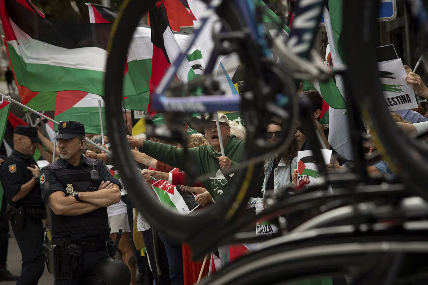 Især Vuelta a España var kraftigt påvirket af de mange propalæstinensiske protester. (Arkivfoto).