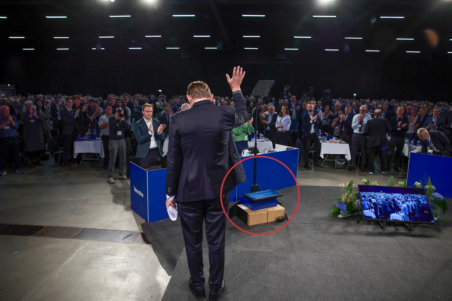 En detalje under Troels Lund Poulsens tale ved Venstres landsmøde vækker opsigt.