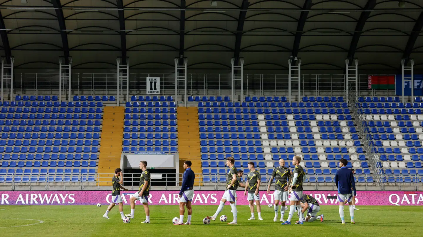 Belarus tabte i september 0-2 til Skotland på selvsamme stadion.