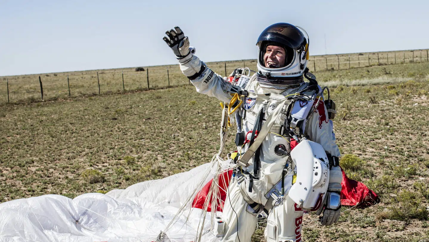 Felix Baumgartner døde i juli måned. Nu er der nyt om ulykken, der kostede ham livet. Billedet er fra 2012, da Baumgartner sprang ud fra 39 kilometers højde.