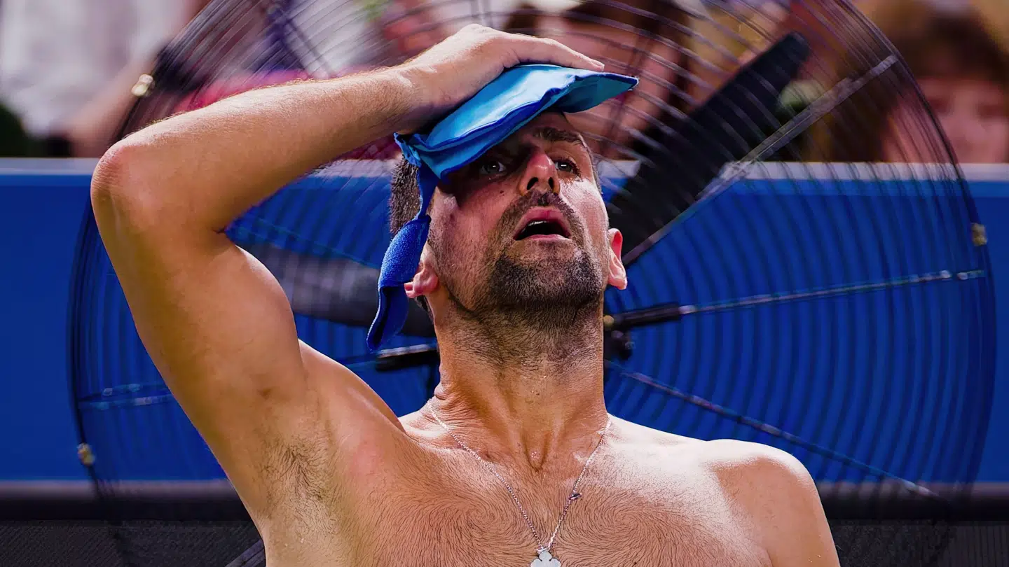 Novak Djokovic kæmpede i heden - og vandt.