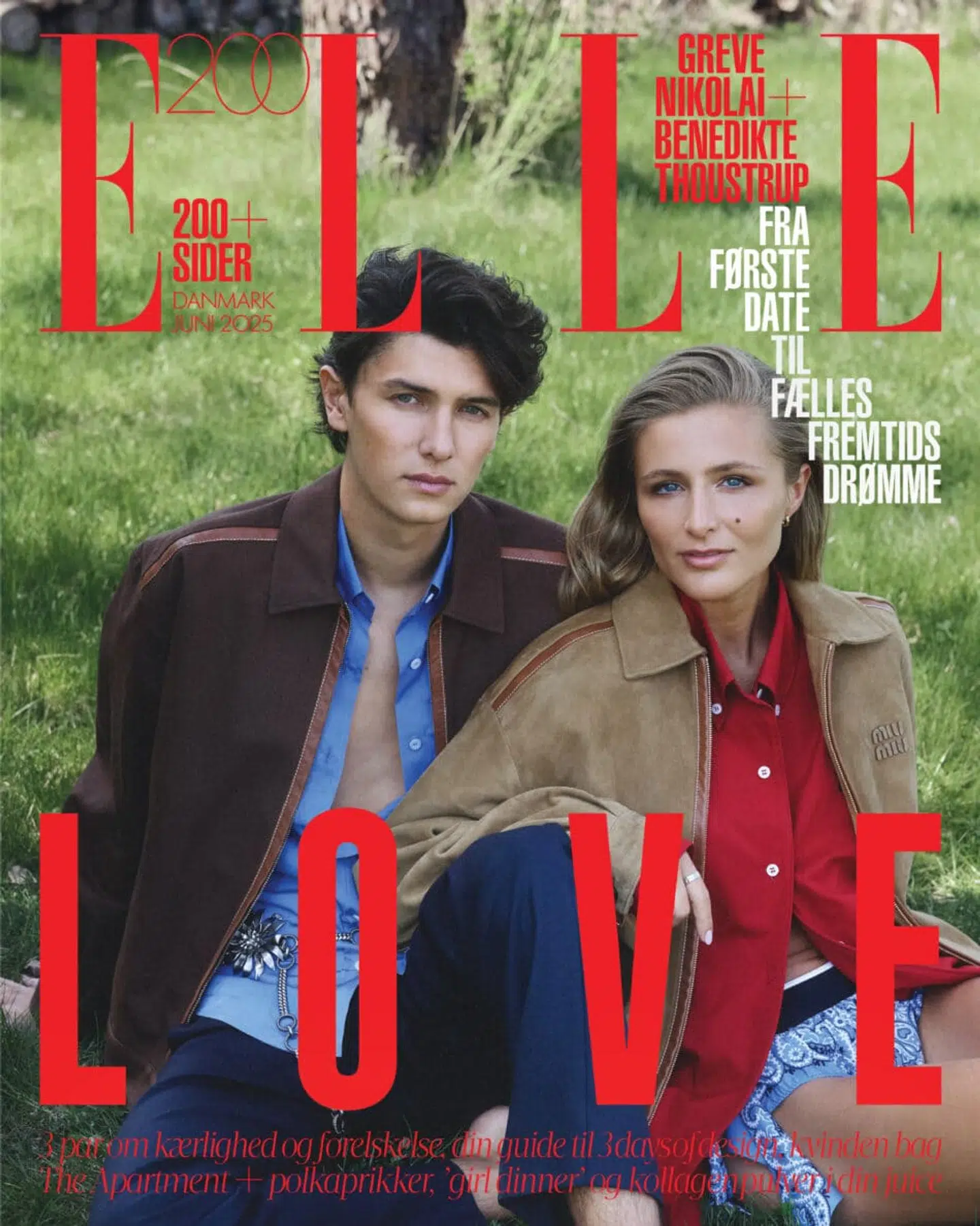 Grev Nikolai og Benedikte Thoustrup gav et stort interview og prydede forsiden af ELLE nummer 200 i juni. Nu har modemagasinet nomineret parret som 'Årets Uundgåelige' for blandt andet den forside. Foto: ELLE / PR