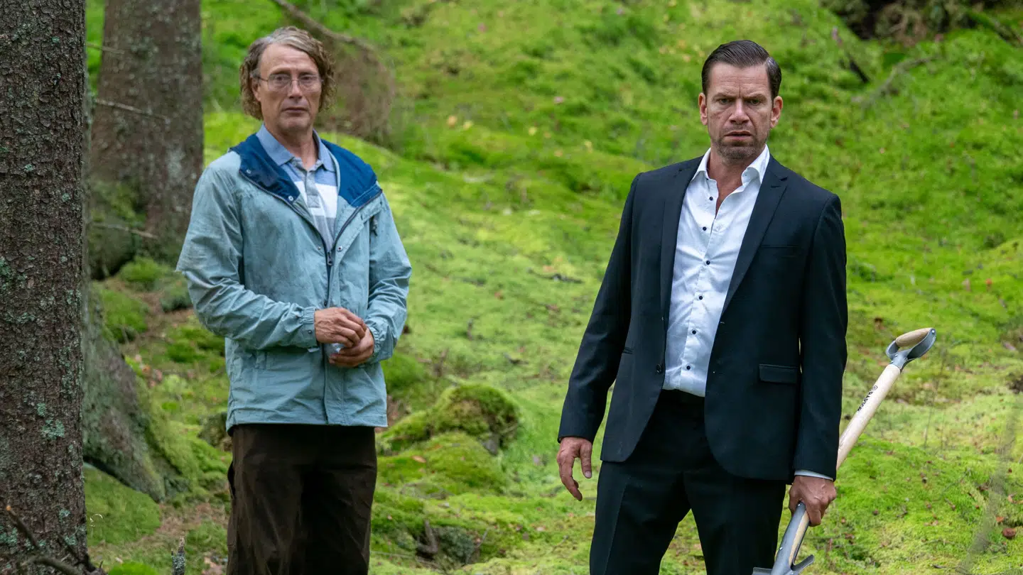 Mads Mikkelsen og Nikolaj Lie Kaas spiller hovedrollerne i 'Den sidste viking'.