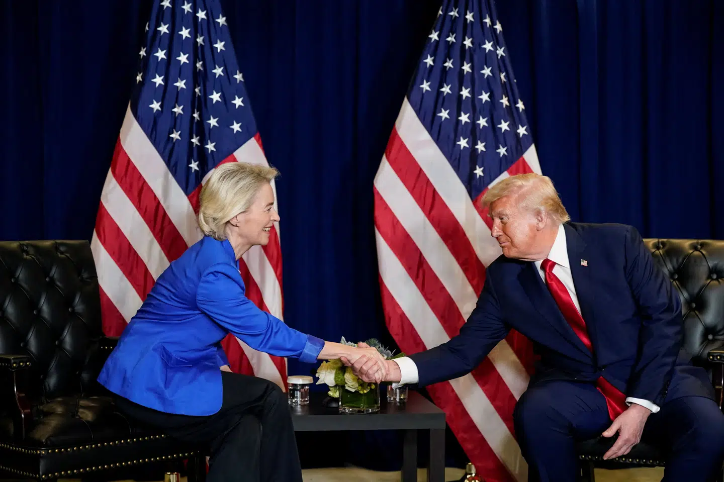 EU-Kommissionens formand, Ursula von der Leyen, anerkender USA's præsident, Donald Trump, for at have fremsat det forslag, som fredsaftale mellem Israel og Hamas er baseret på (Arkivfoto).