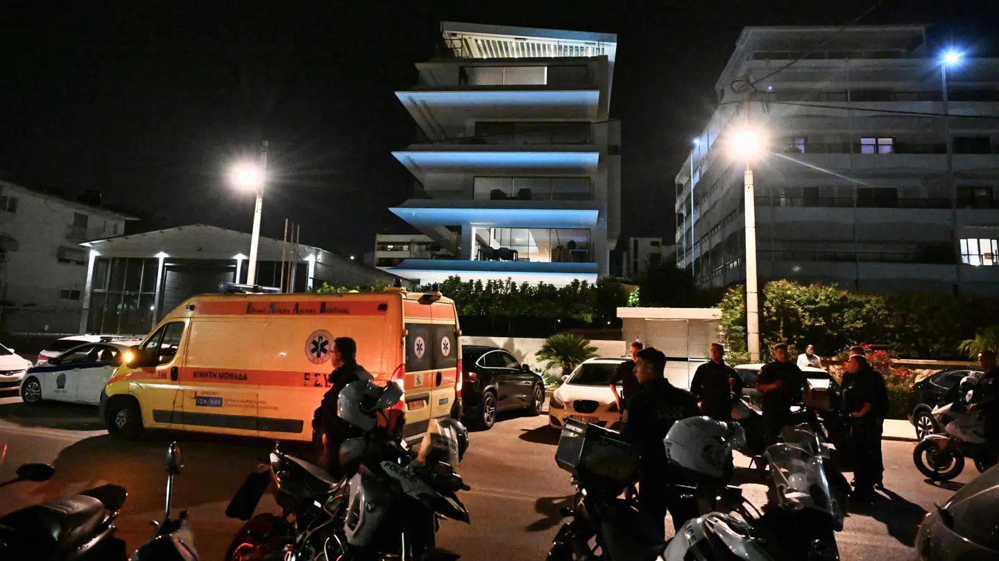 Det var i dette lejlighedskompleks i Athen, at Baldock blev fundet død.