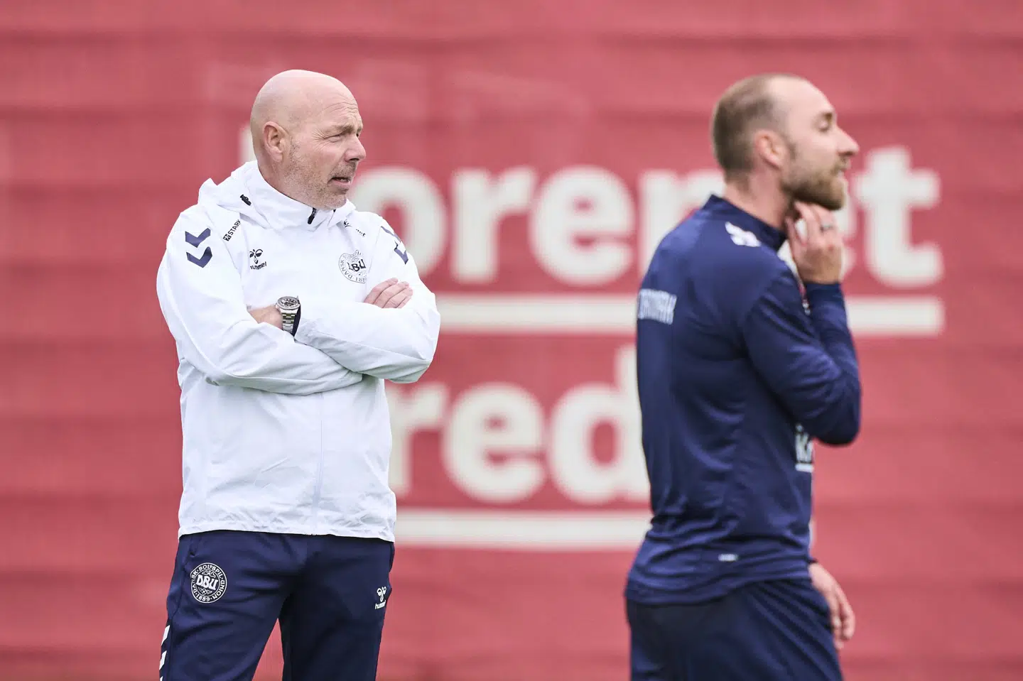 Brian Riemer og Christian Eriksen har forberedt sig til at møde Belarus torsdag aften i Ungarn.