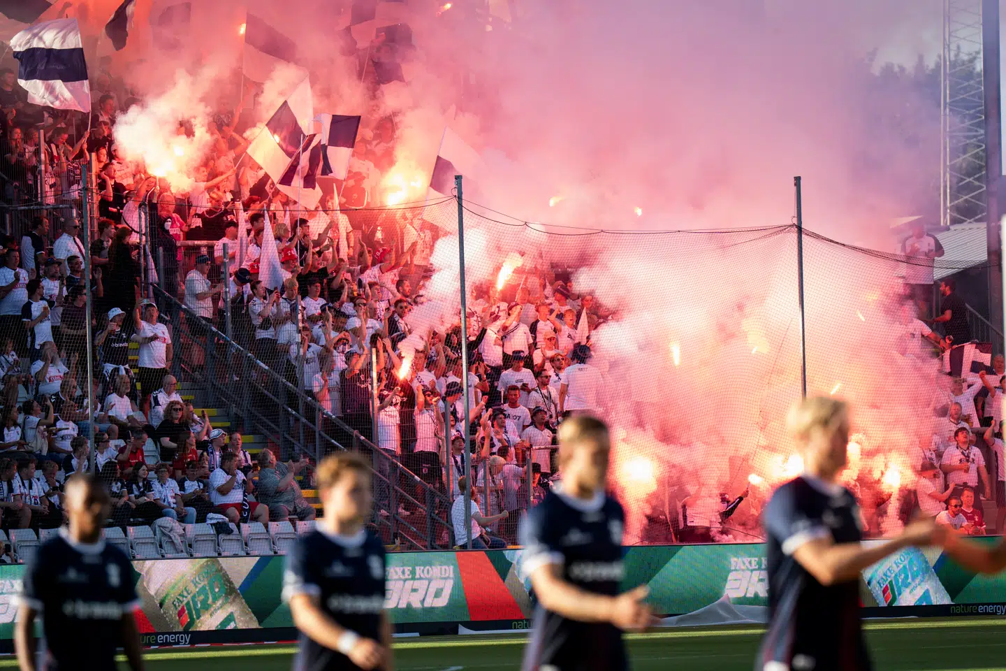AGFs fans under superligakampen mod OB 18. august 2025. Foto: Sebastian Elias Uth/Scanpix 2025