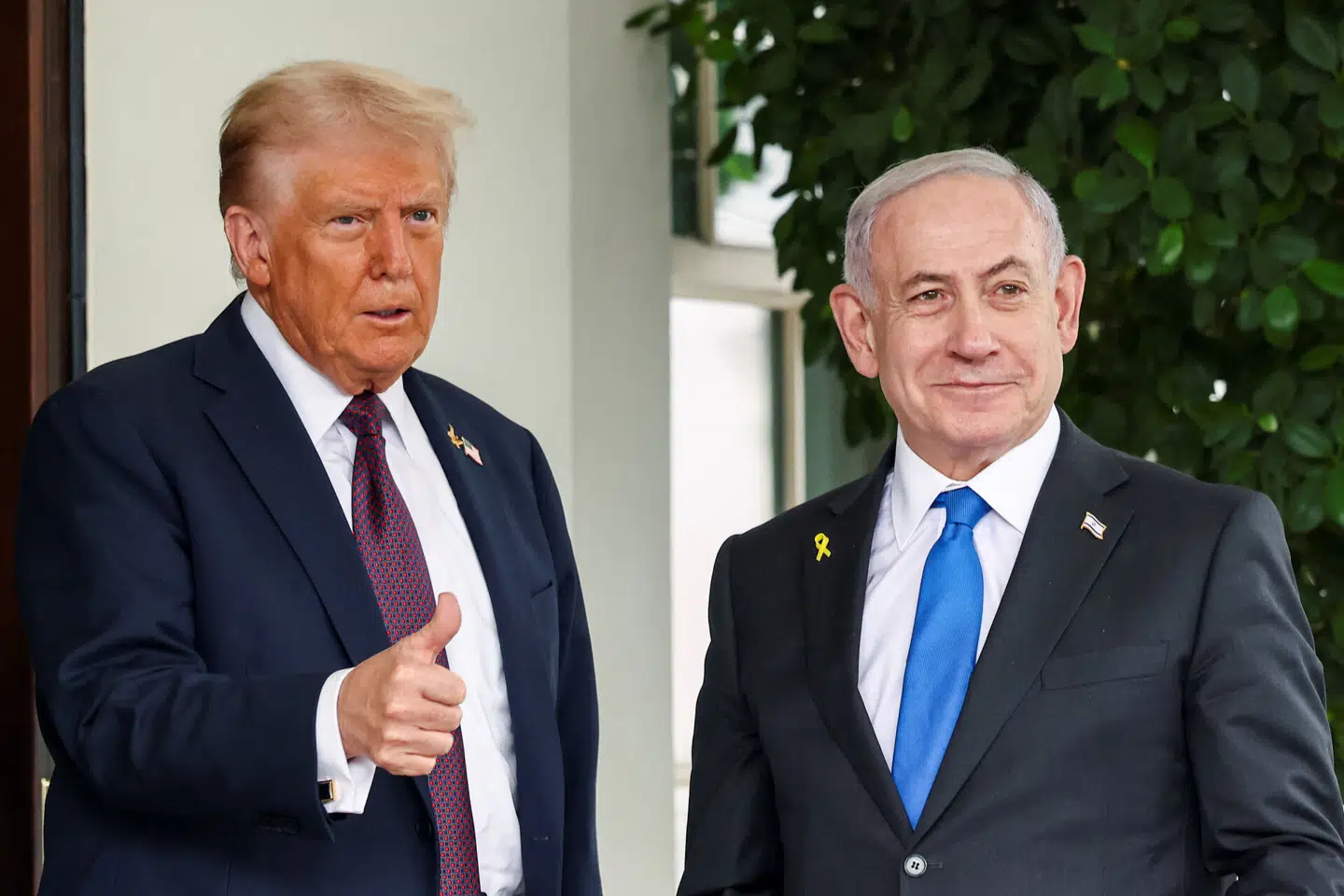 Donald Trump og Benjamin Netanyahu i Det Hvide Hus i slutningen af september. Foto: Kevin Lamarque, Scanpix