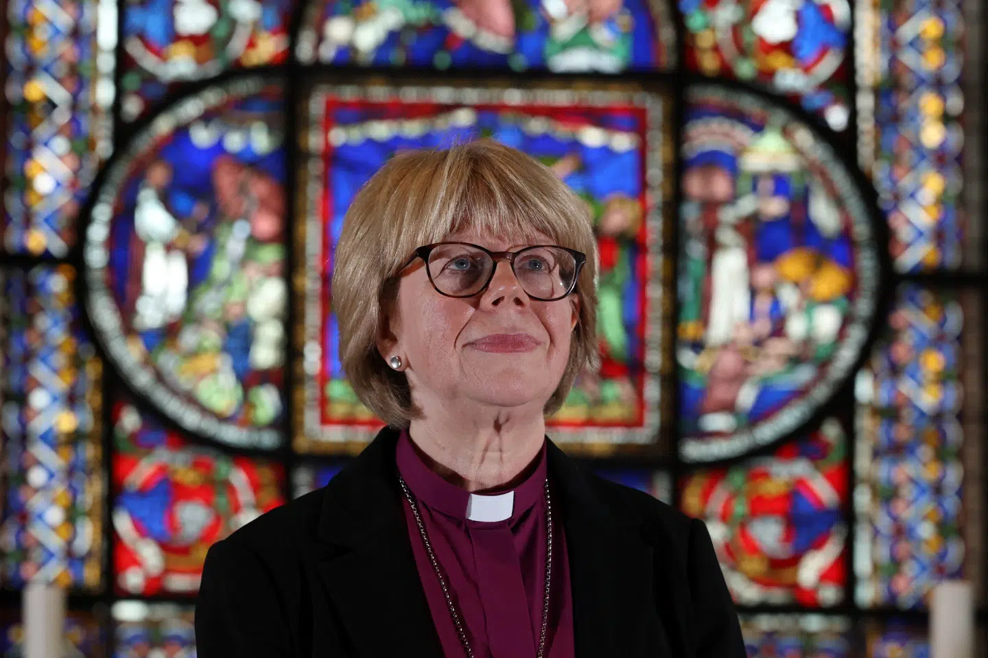 Sarah Mullally er lige blevet udpeget som Ærkebiskop af Canterbury, hvilket er for første gang med et kvindelig overhoved i den Engelske Kirkes historie. Foto: Toby Melville, Scanpix.