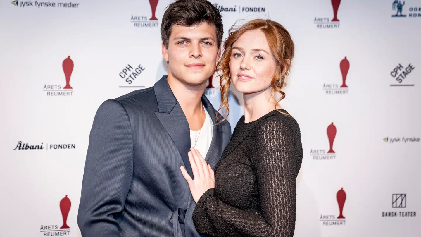 Alex Høgh Andersen og Johanne Milland i forbindelse med årets Reumert i 2023.