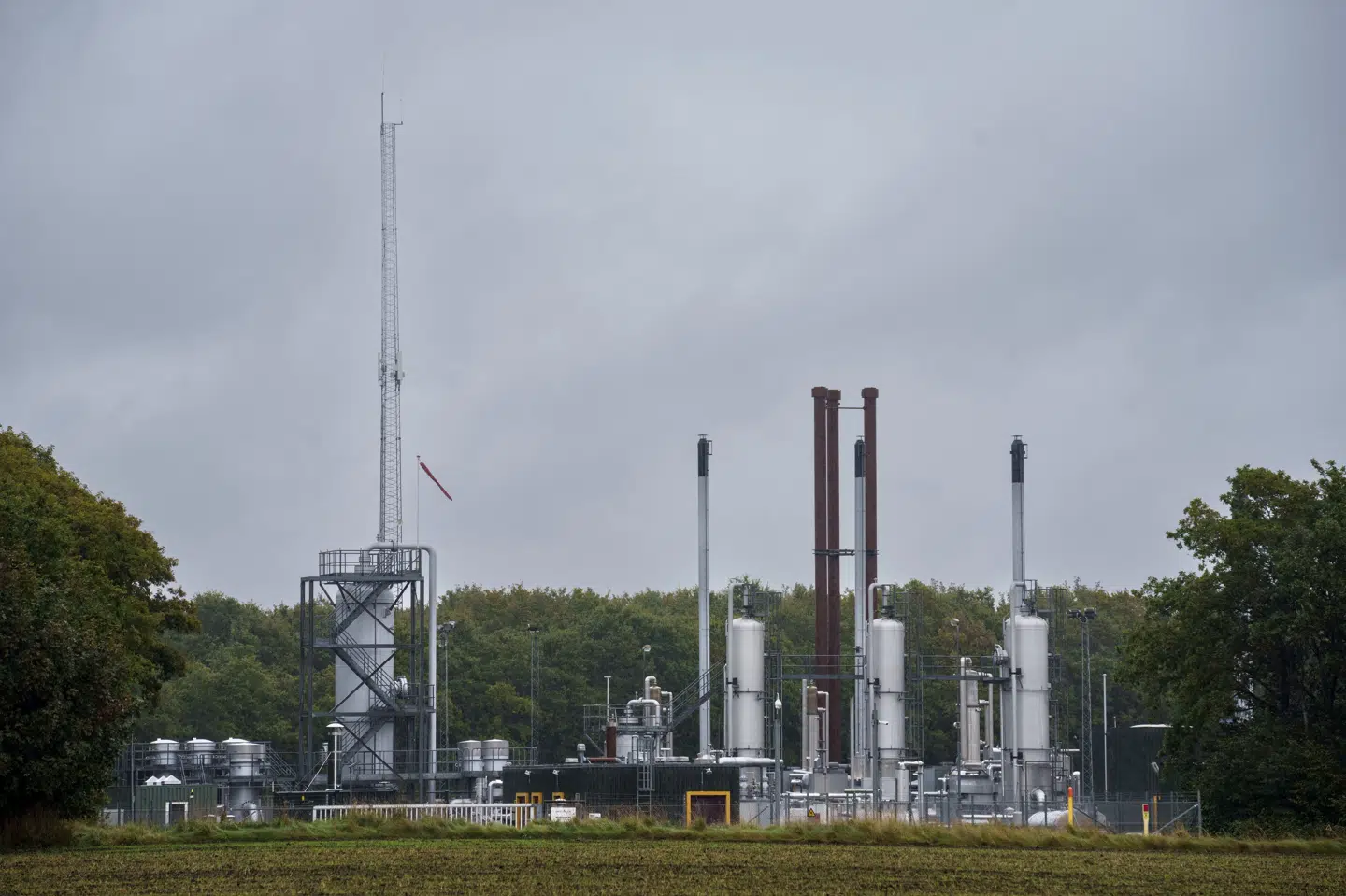 Lille Torup Gaslager ved Lille Torup, nord for Viborg, er det ene af Danmarks to underjordiske naturgaslagre at finde. (Arkivfoto).