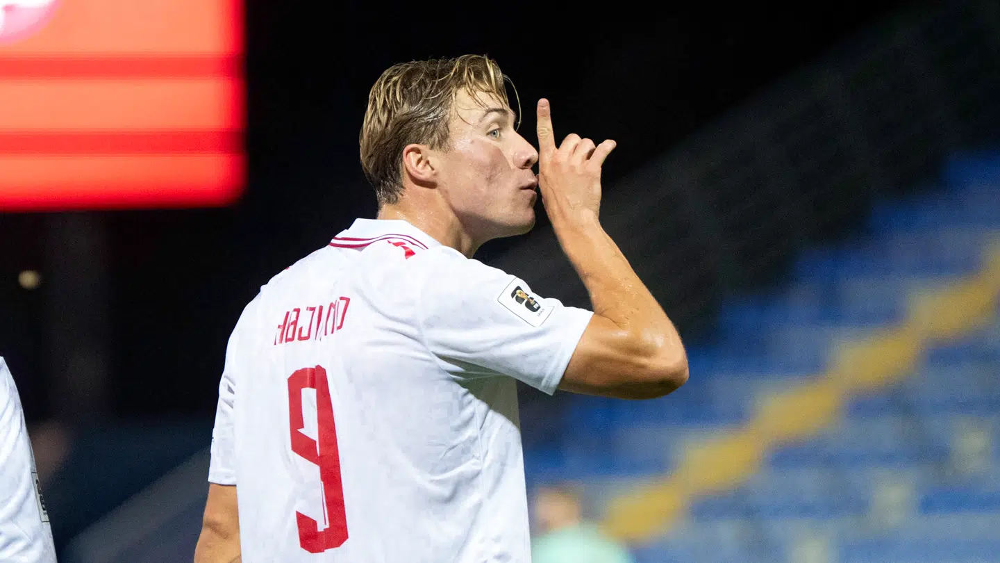 Højlund var igen på pletten for Danmark.