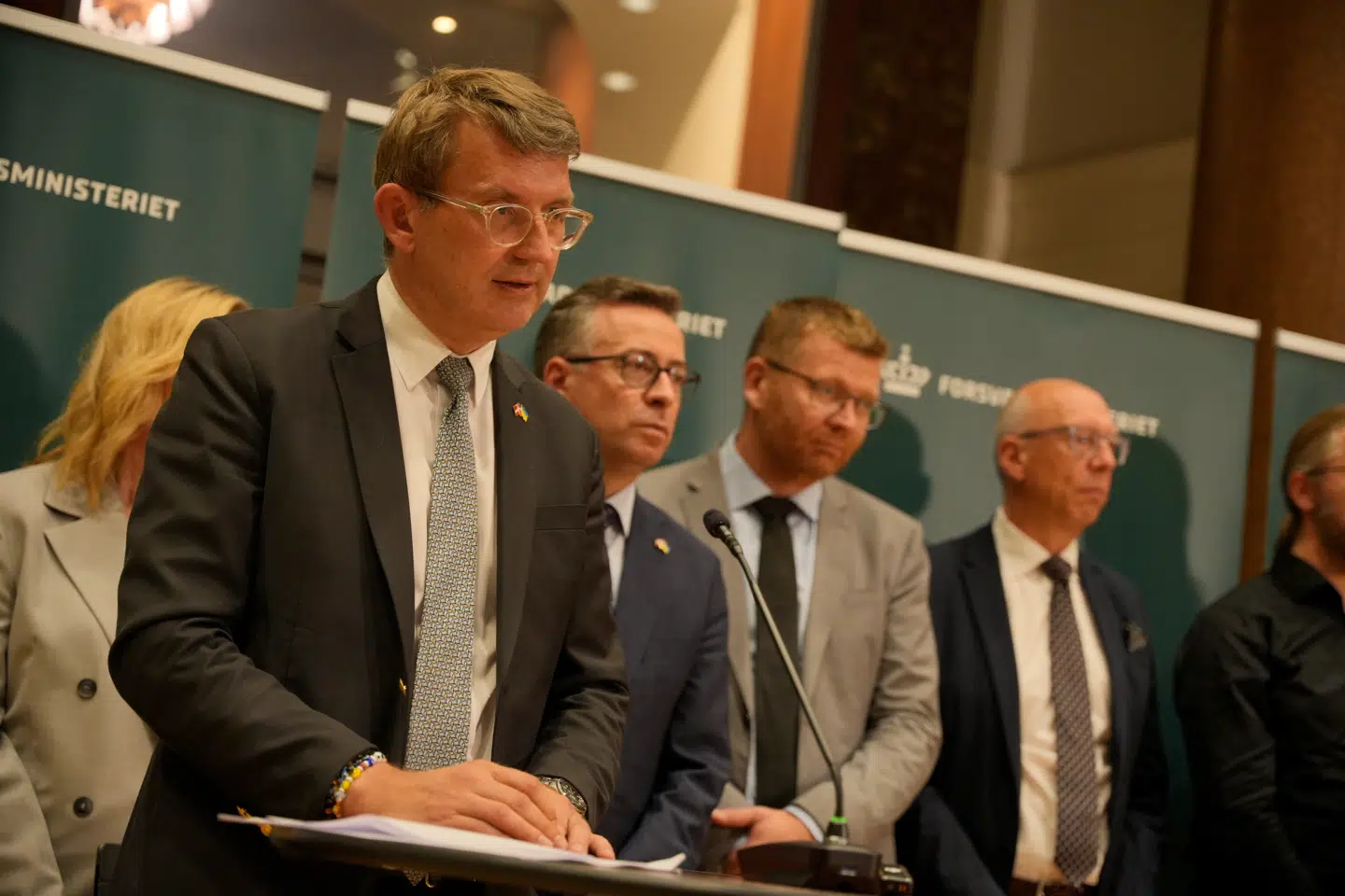 Forsvarsminister Troels Lund Poulsen holder pressemøde i Forsvarsministeriet om ny delaftale for Arktis og Nordatlanten og anskaffelse af yderligere F-35-kampfly.