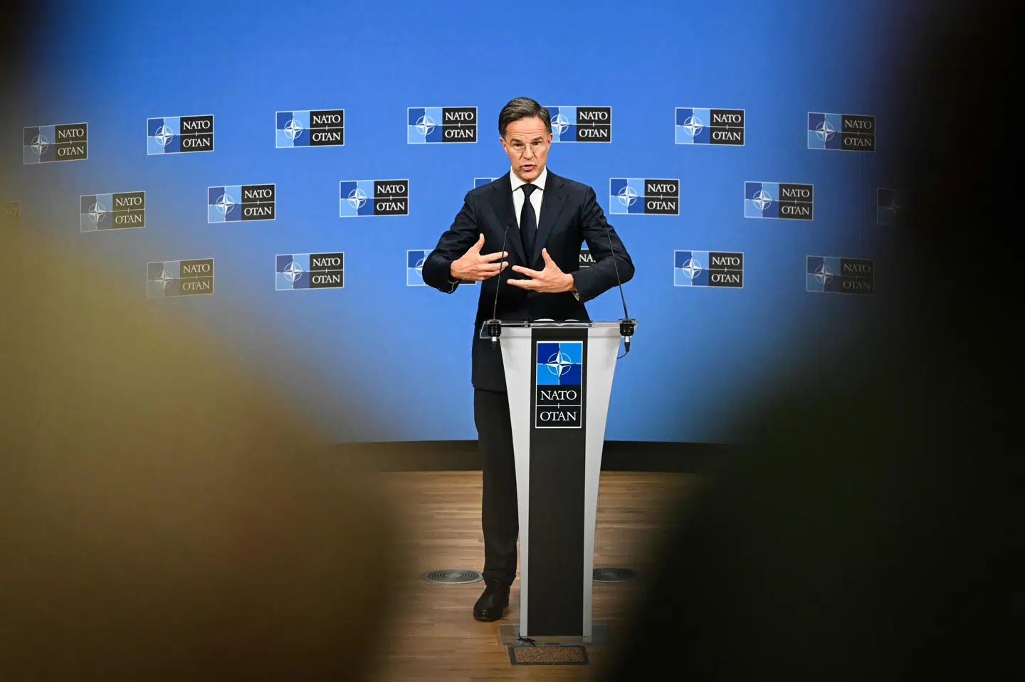 Natos generalsekretær, Mark Rutte, ser mulighed for godt samarbejde mellem Nato og EU om opbygning af droneforsvar.