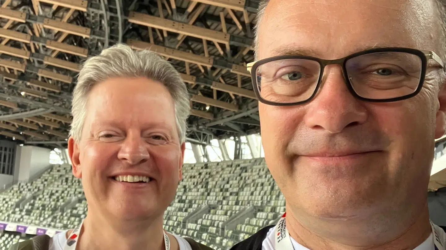 Henrik Liniger (th.) og Christian Munk Pedersen har kommenteret sammen i mere end 20 år.