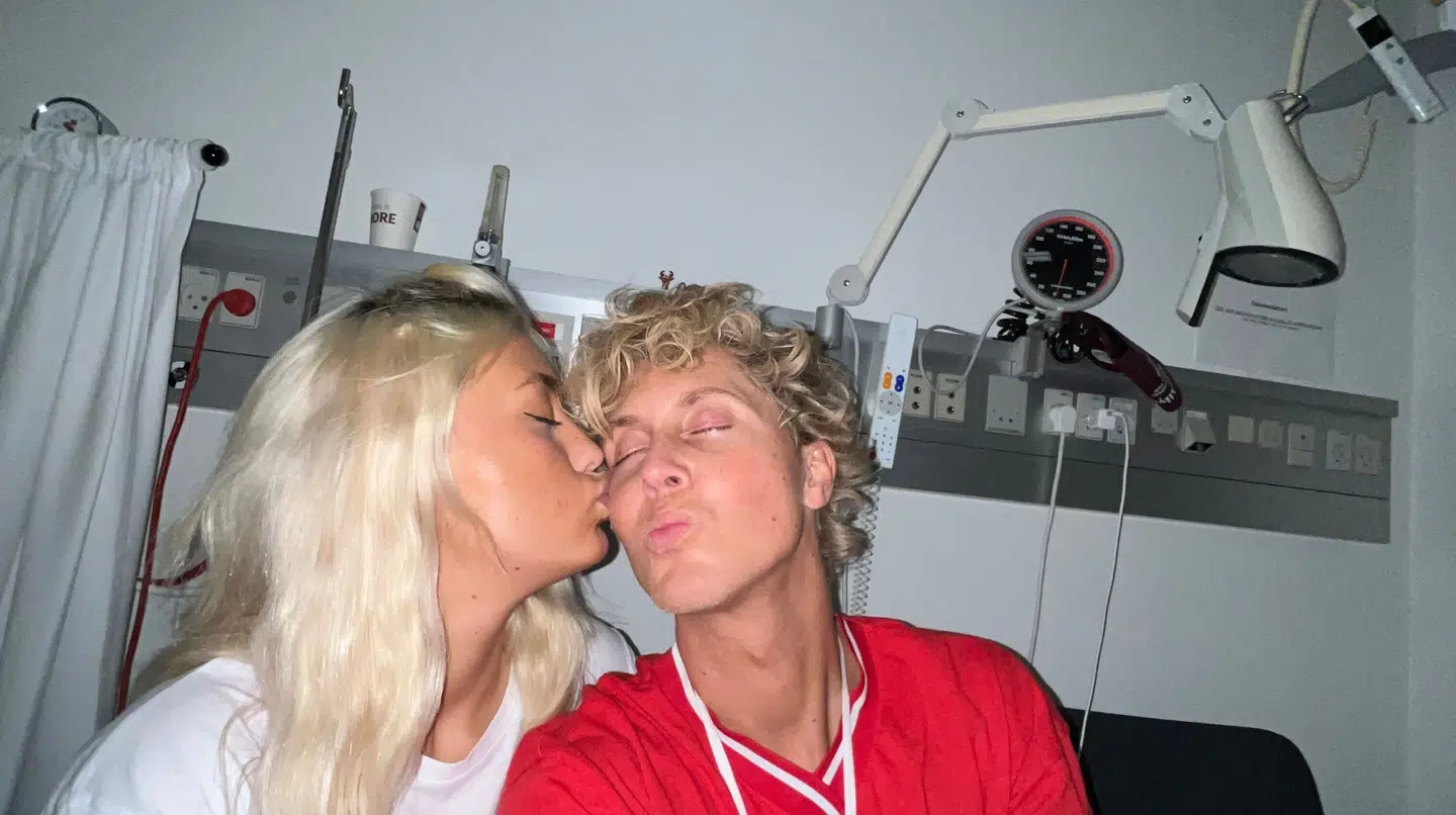 22-årige Liv Madsen har været en stor støtte for 31-årige Nicolaj Rosé under hans indlæggelse.