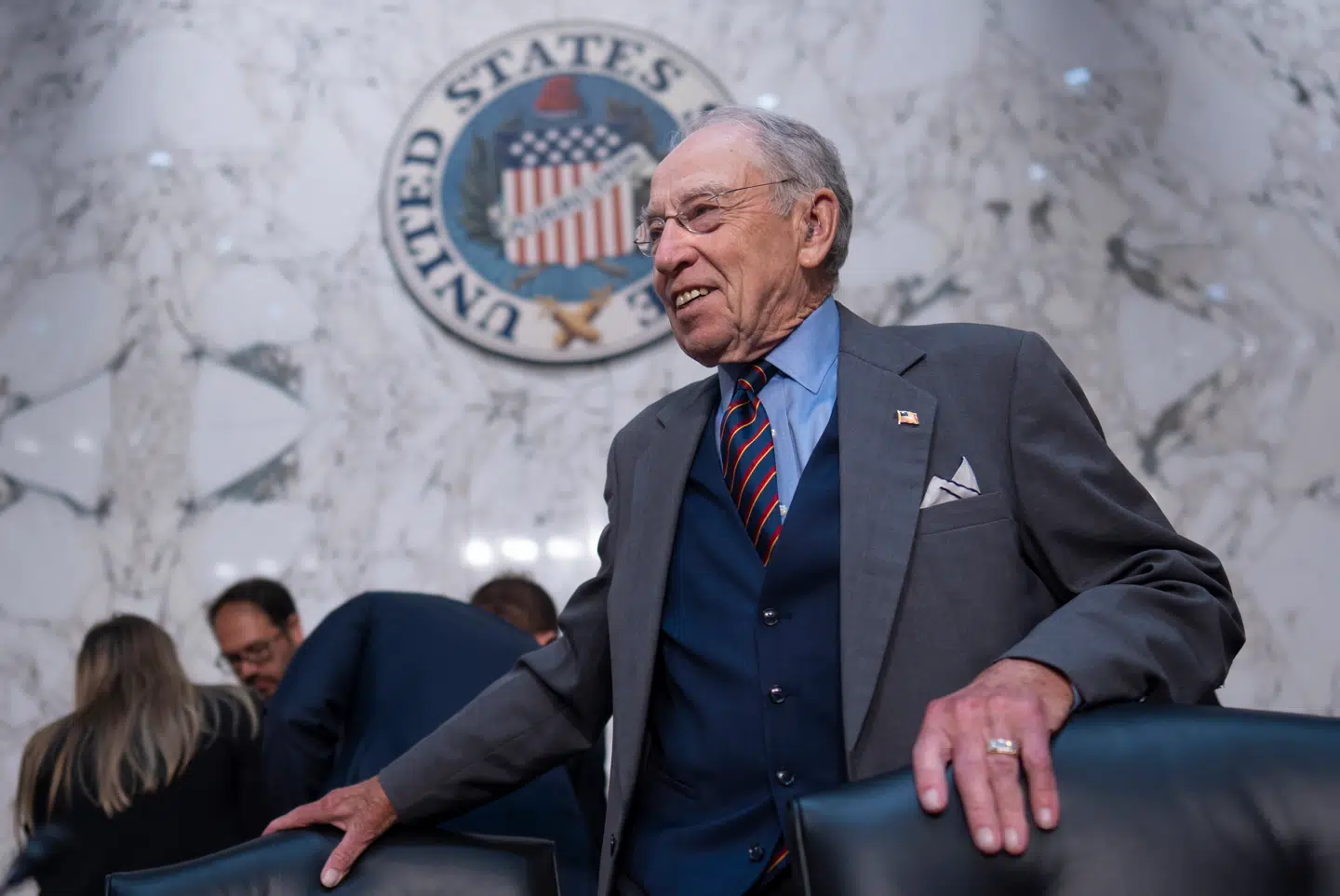 Formanden for Senatsudvalget for Retlige Anliggender, Chuck Grassley, ses her i juli. Han er republikansk senator i delstaten Iowa.