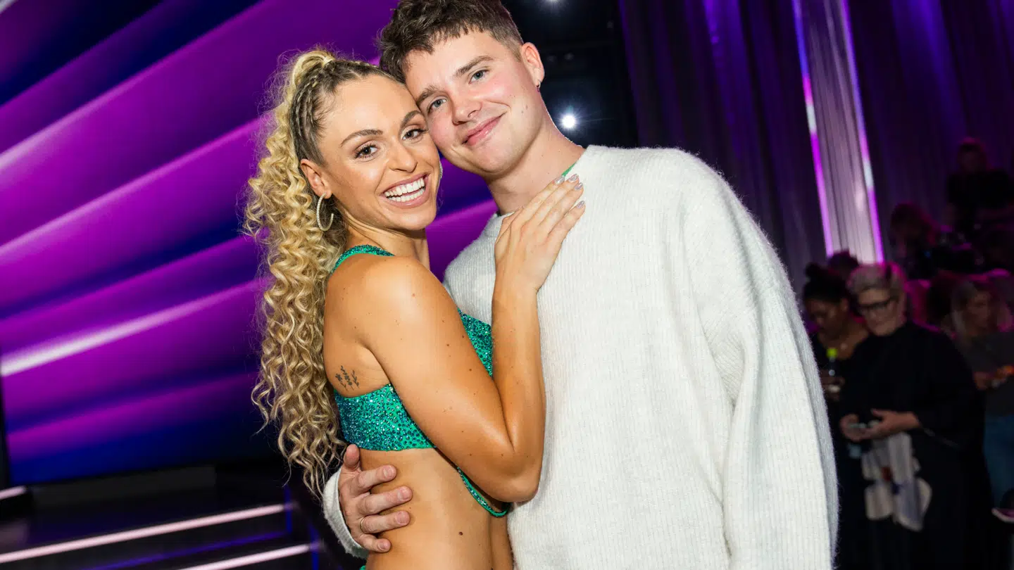 Jasmin Lind med sin mand og Mika Schultz.