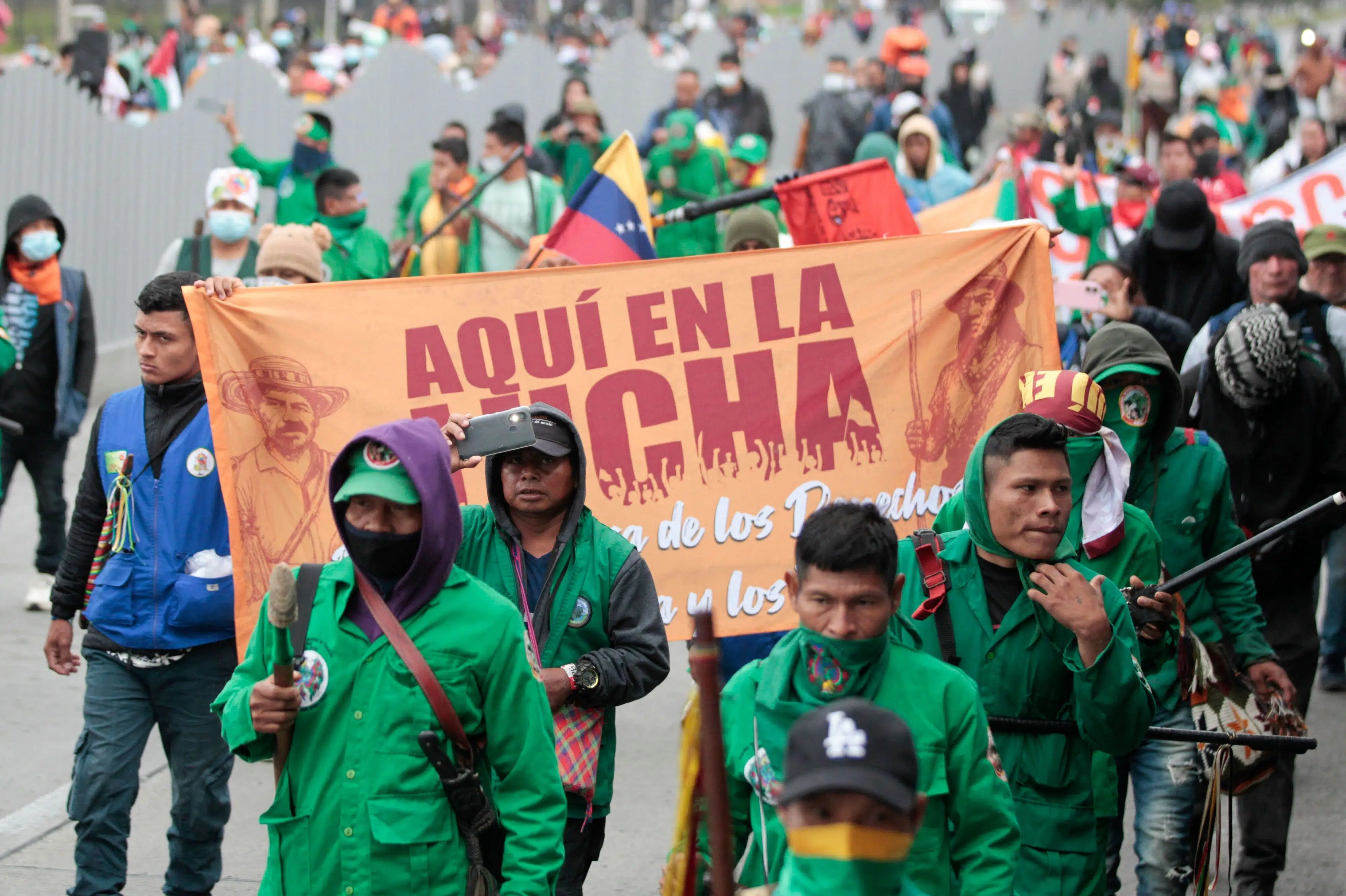 Demonstranter affyrede pile ved anti-Trump-demonstration i Colombia