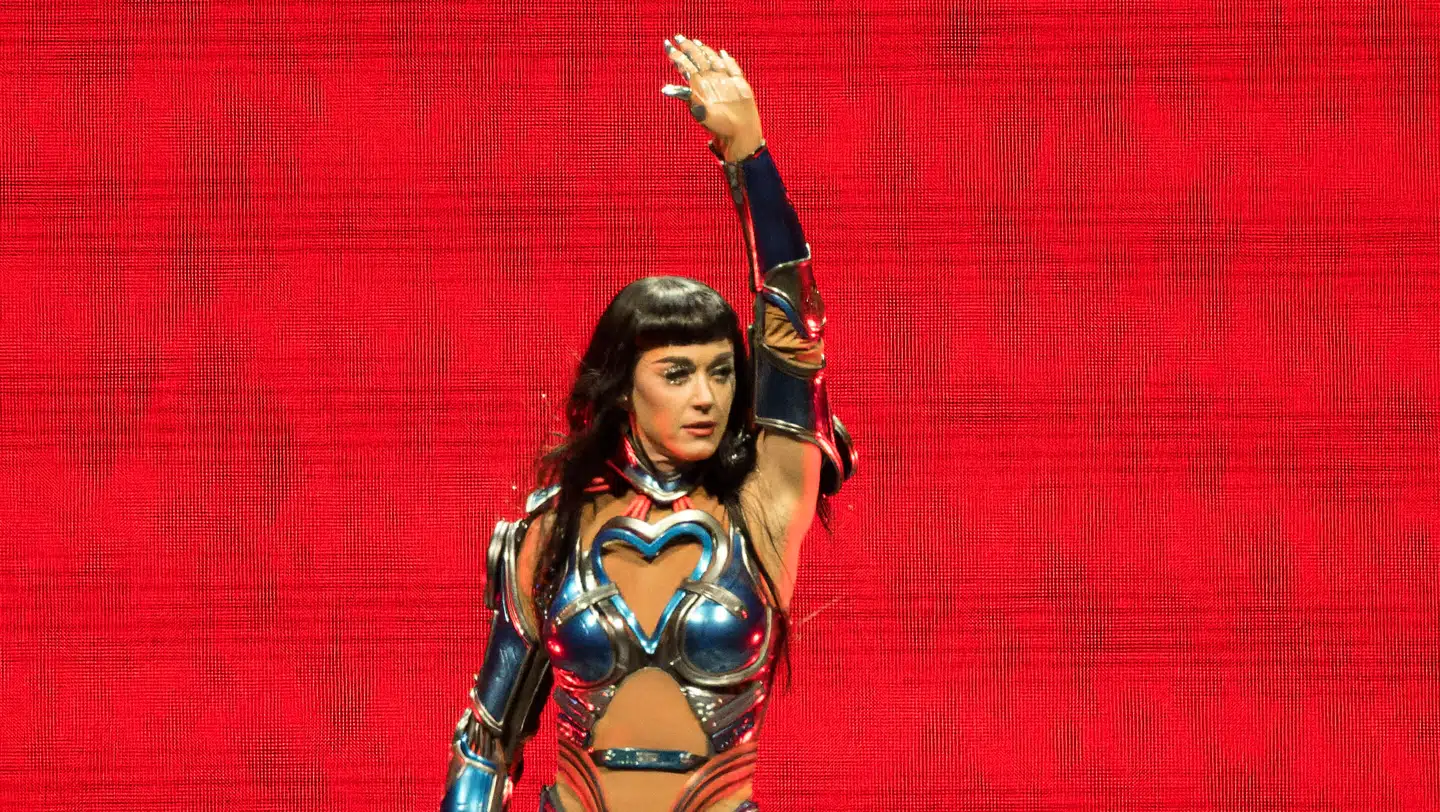 Den amerikanske sangerinde Katy Perry på scenen i Royal Arena søndag den 19. oktober 2025. (Foto: Torben Christensen/Scanpix 2025)