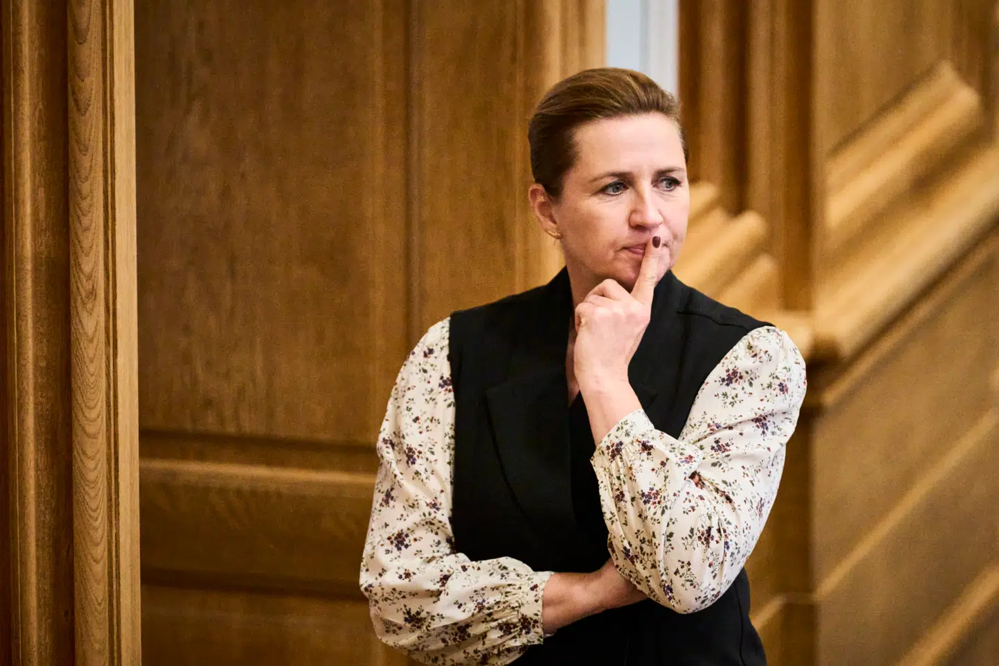 Statsminister Mette Frederiksen (S) under åbningsdebatten 9. oktober.