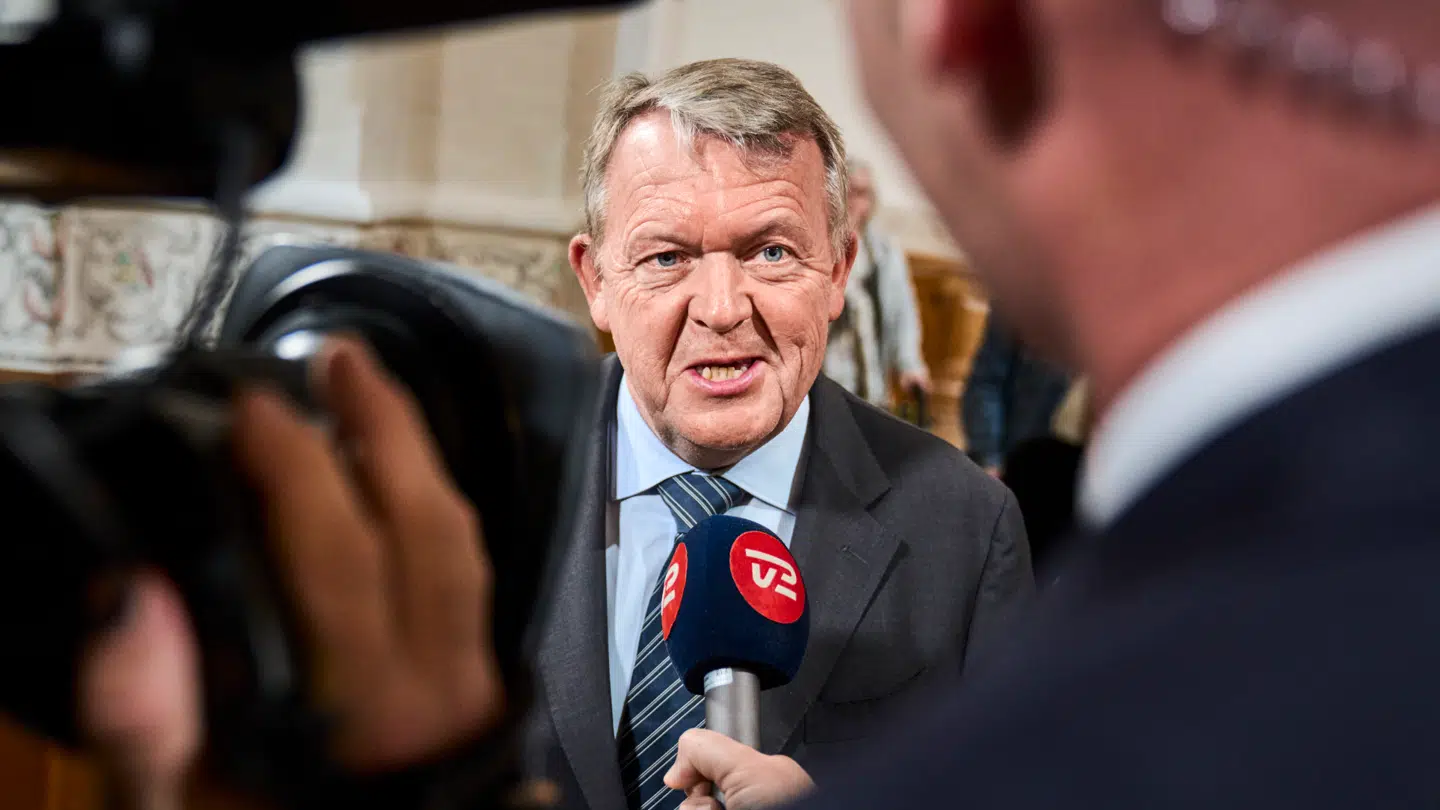 Udenrigsminister Lars Løkke Rasmussen (M) efter folketingets åbning i Folketinget tirsdag den 7. oktober 2025.