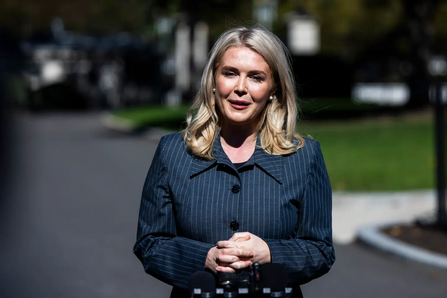 Det Hvide Hus' pressesekretær, Karoline Leavitt, mener ikke, at spørgsmålet var ment alvorligt.