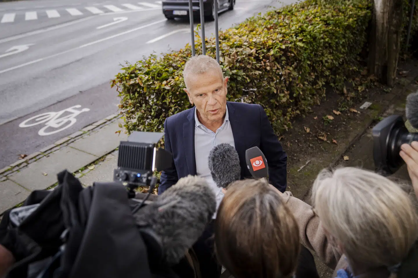 Lars Findsen ankommer til retssag ved Retten i Lyngby tirsdag.