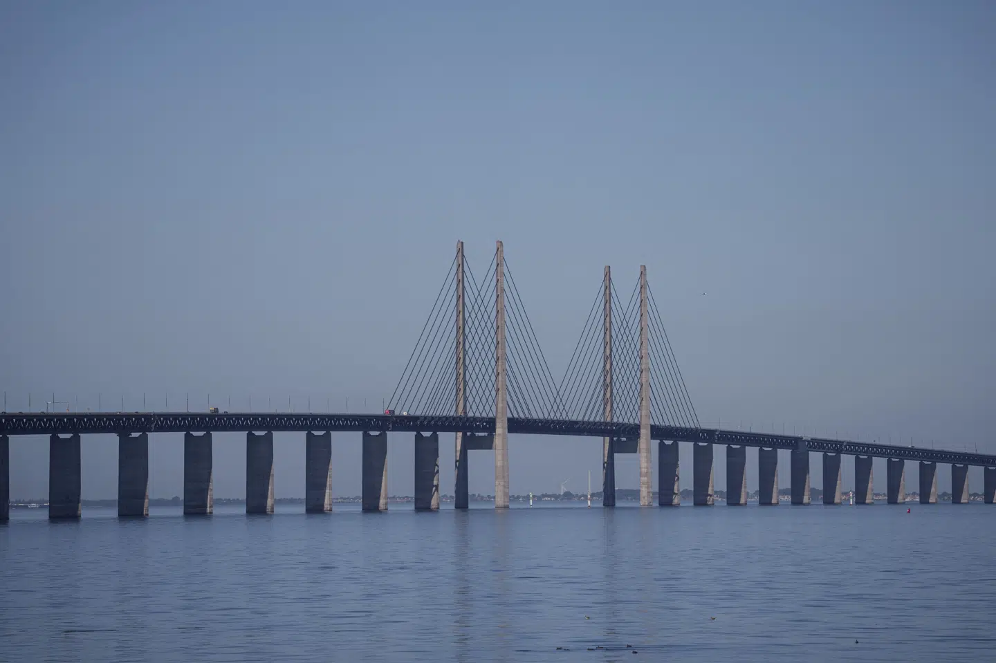På grund af vejarbejde på Øresundsmotorvejen er afkørsel 16 lukket. Det er vanligvis den sidste afkørsel inden Øresundsbroen, som ses på billedet. (Arkivfoto).
