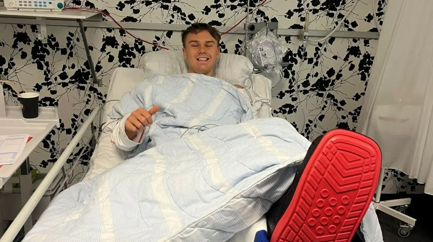 Holger Rune efter tirsdagens operation.