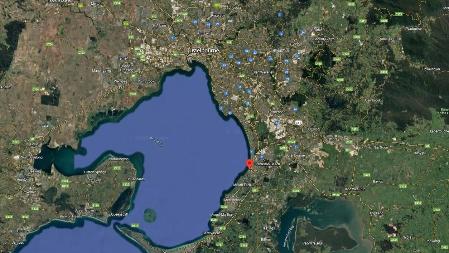 Den tragiske sag udspillede sig på Frankston Beach nær Melbourne.