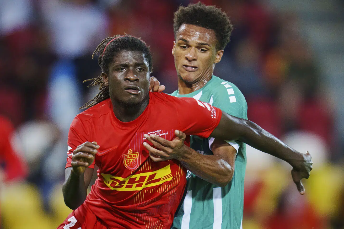 Fysisk stærke Caleb Yirenkyi er den måske mest lovende midtbanespiller i Superligaen. (Arkivfoto).