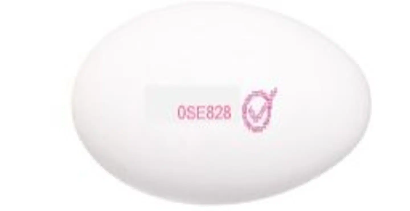 De æg, der er berørt har en helt særlig kode, der ser sådan ud.