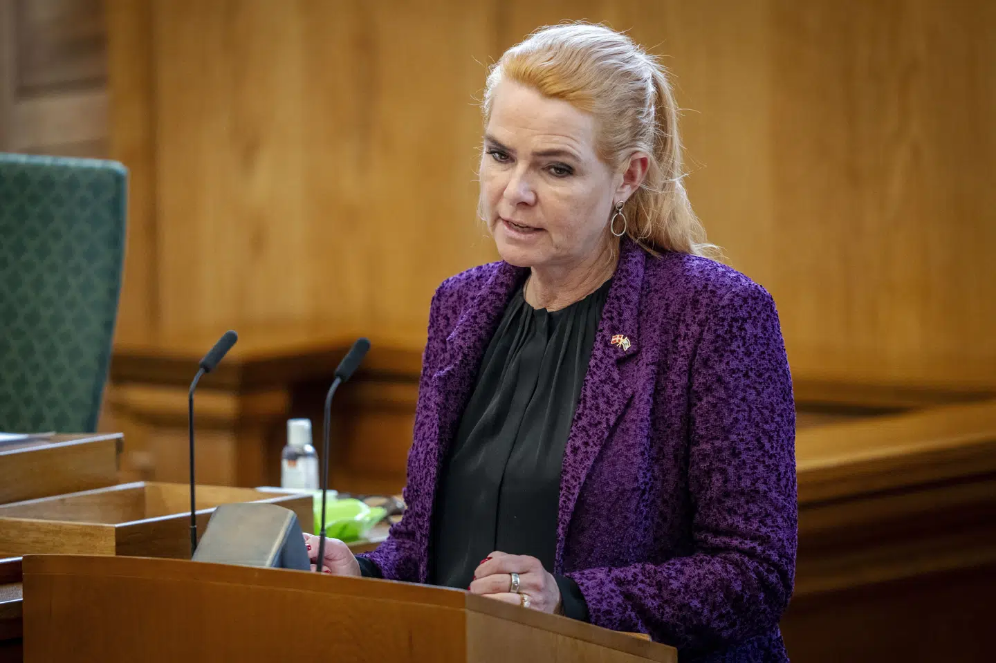 Partiformand Inger Støjberg (DD) skrev 10. september på Facebook om en ubehagelig oplevelse i trafikken. (Arkivfoto).
