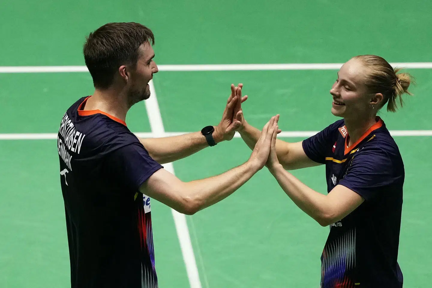 Mathias Christiansen og Alexandra Bøje snuppede torsdag en stor sejr over de kinesiske verdensettere i mixeddouble og er videre til kvartfinalen i French Open. (Arkivfoto).
